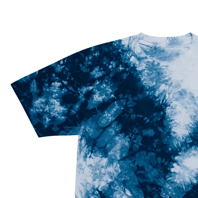 Tie-dye pattern sample on fabric
